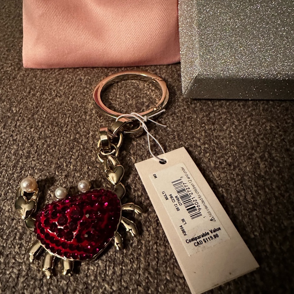 Kate Spade ❤️ Maryland Crab 🦀🦀🦀 Keychain / Bag Charm ~NWT